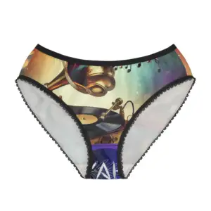 Musical Vibes Women's Briefs - Fun & Stylish Lingerie for Music Lovers
