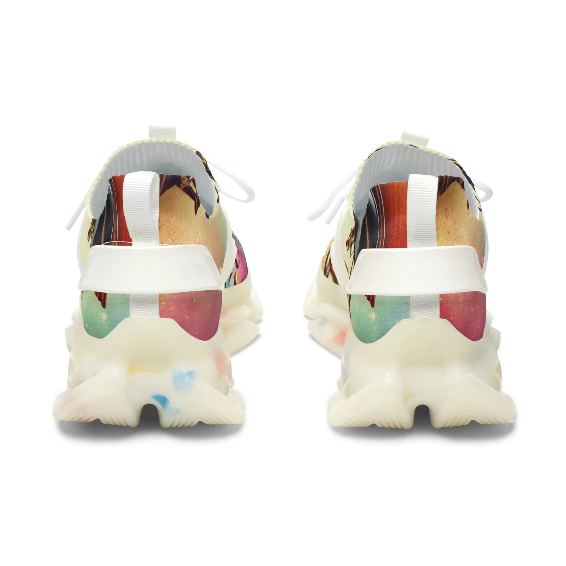 Vibrant Women's Mesh Sneakers with Colorful Music Design - Image 3