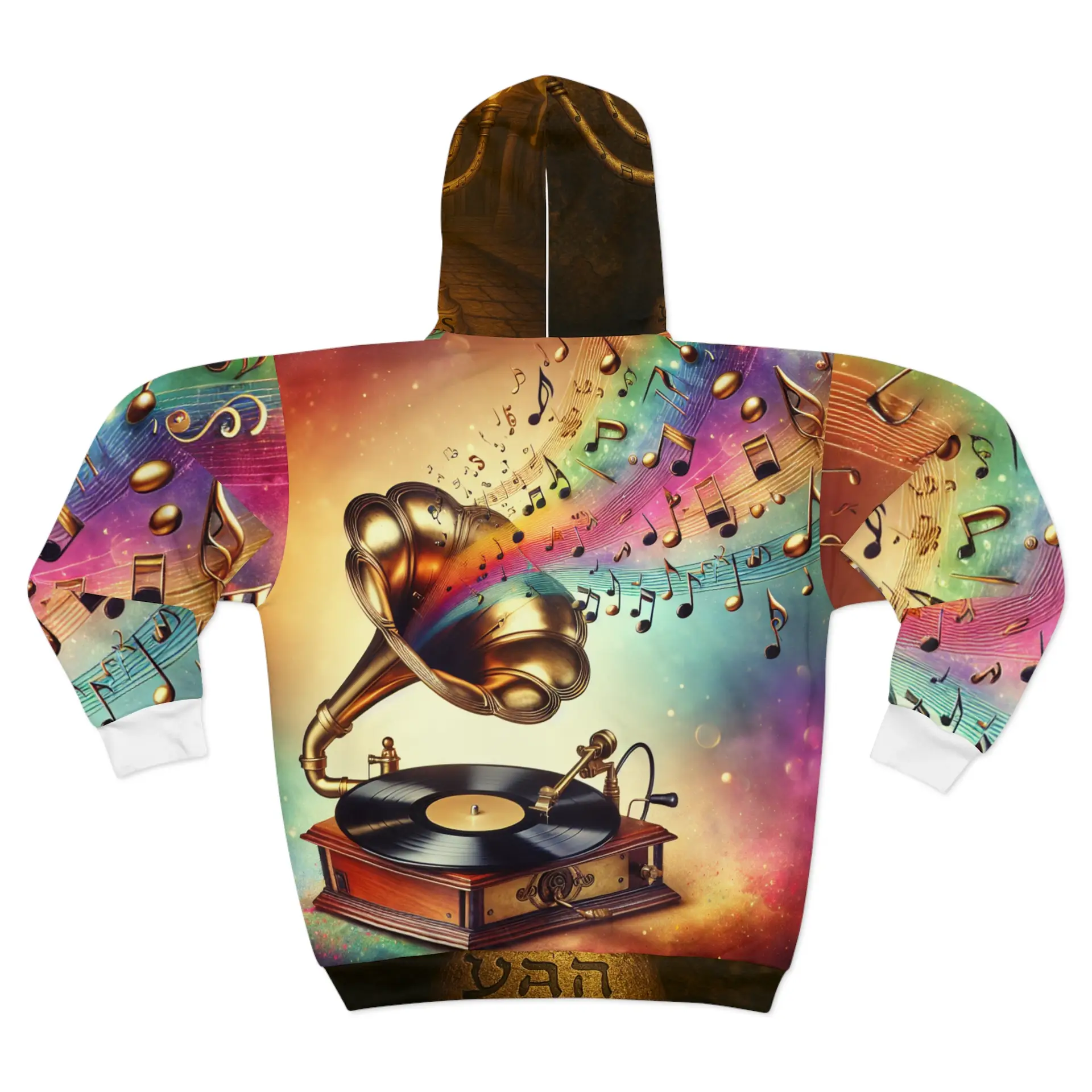 Yah Tunes Unisex Zip Hoodie - Colorful Music Inspired Design - Image 2