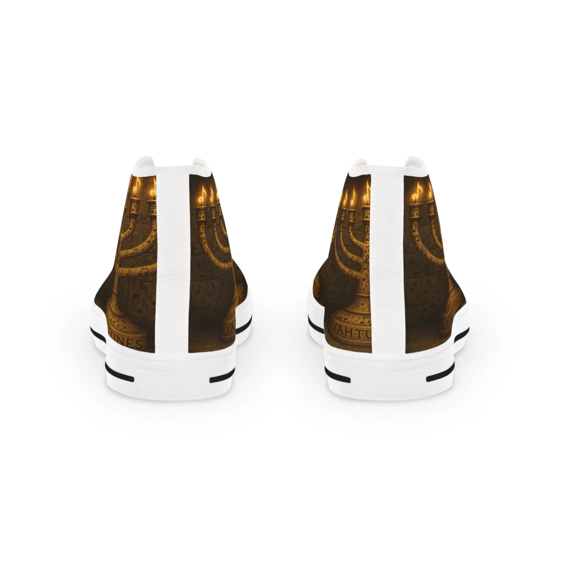 Stylish Men's High Top Sneakers with Elegant Design - Image 3