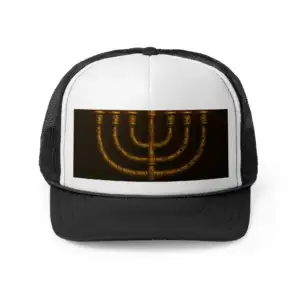 Menorah Trucker Cap - Stylish Jewish Heritage Headwear