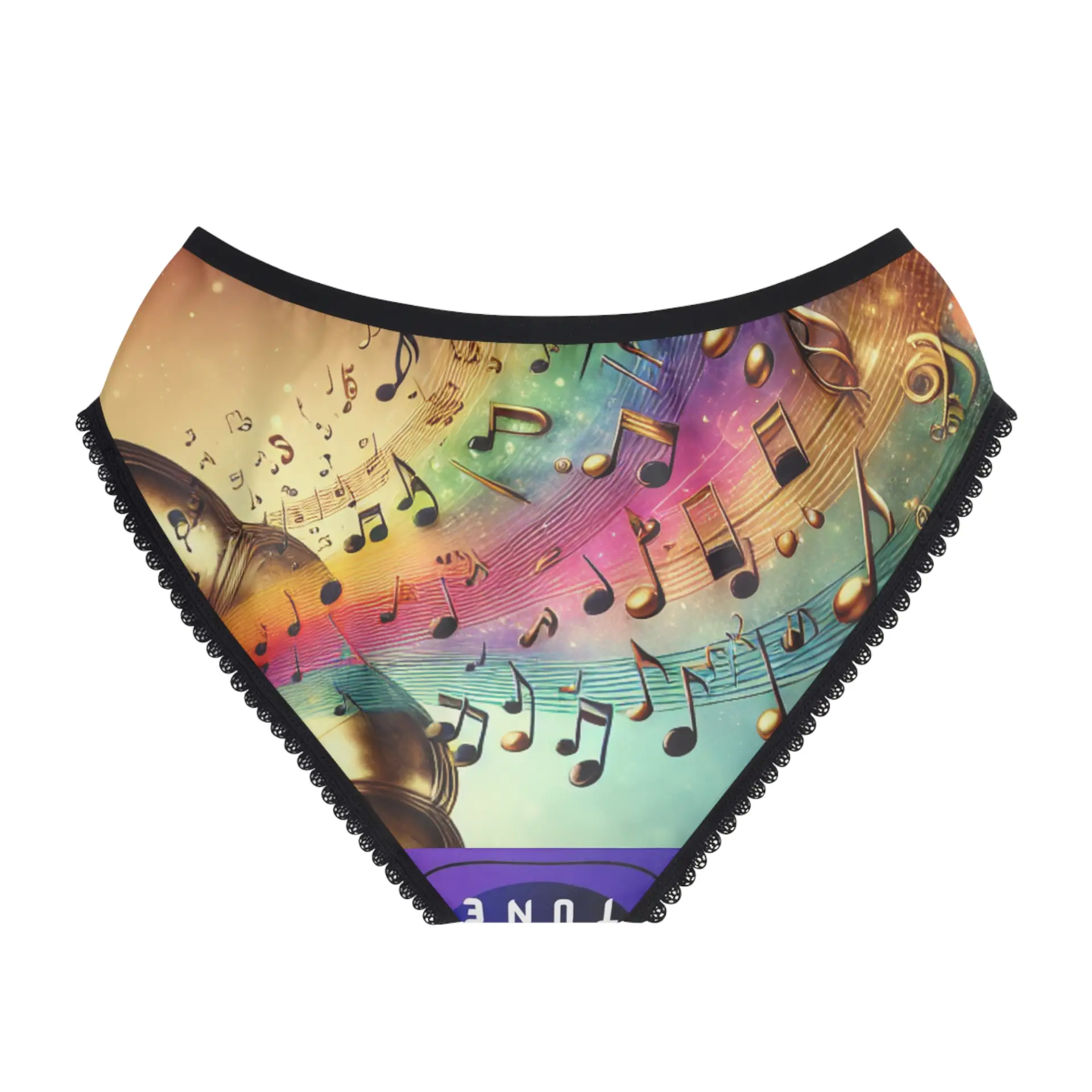 Musical Vibes Women's Briefs - Fun & Stylish Lingerie for Music Lovers - Image 2